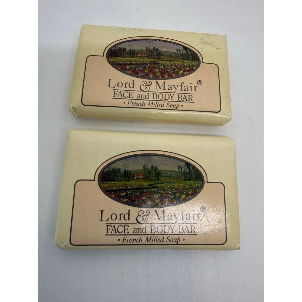 2‎ Vintage Lord & Mayfair Face Body Bar French 1987, Red Lane, Pharmacopia Soap
